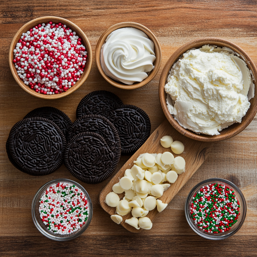 Christmas Peppermint Oreo Truffles ingredients