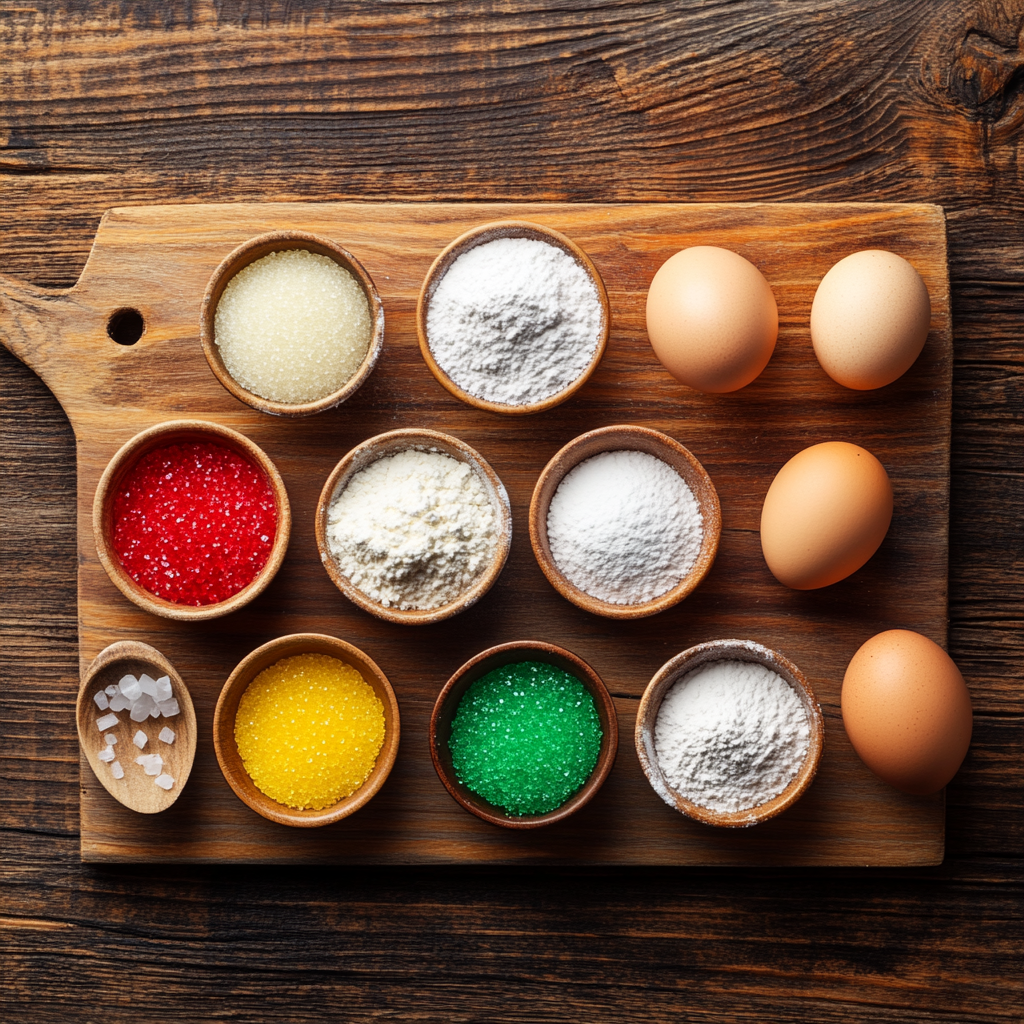 Christmas Pinwheel Cookies ingredients