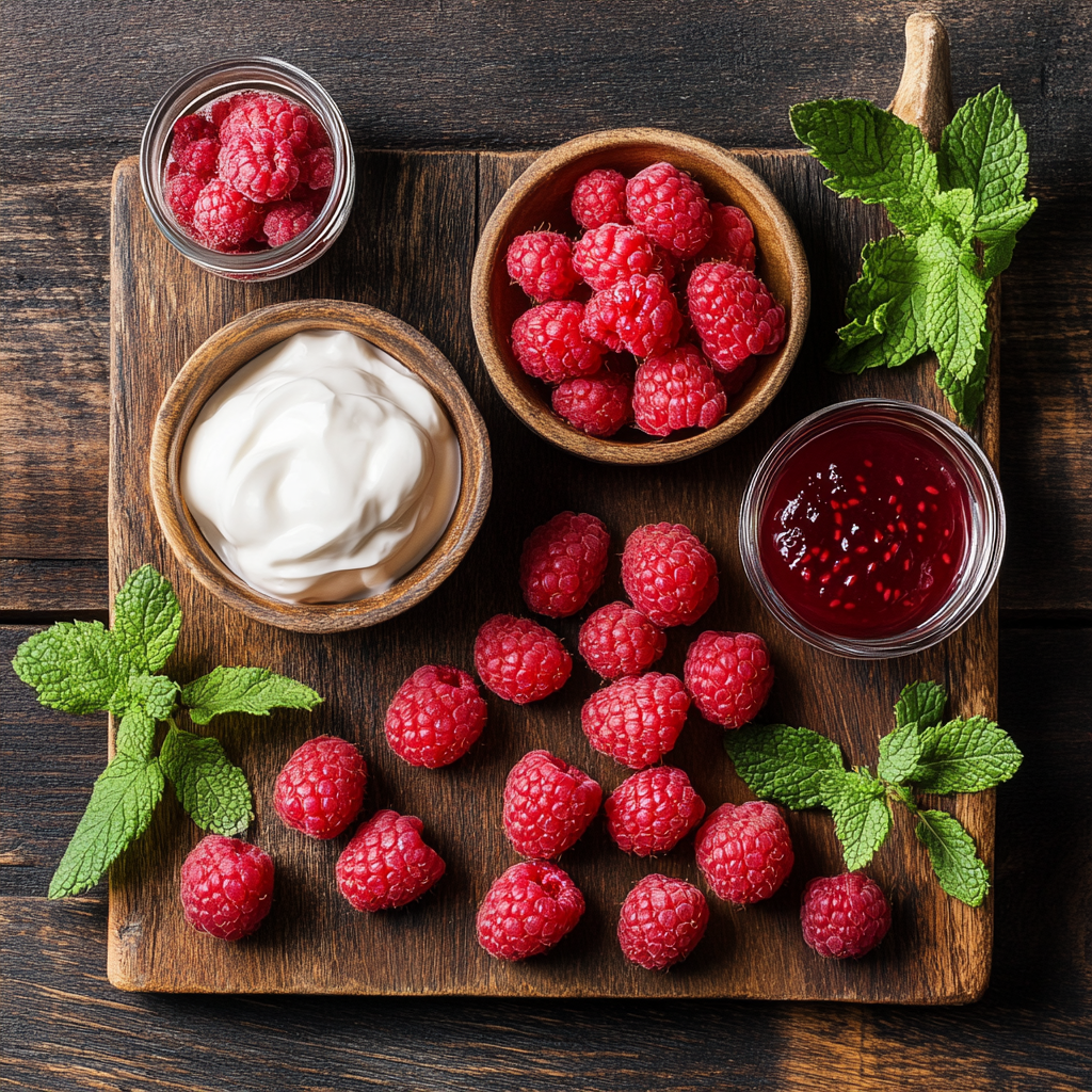 Christmas Raspberry Mousse Recipe ingredients