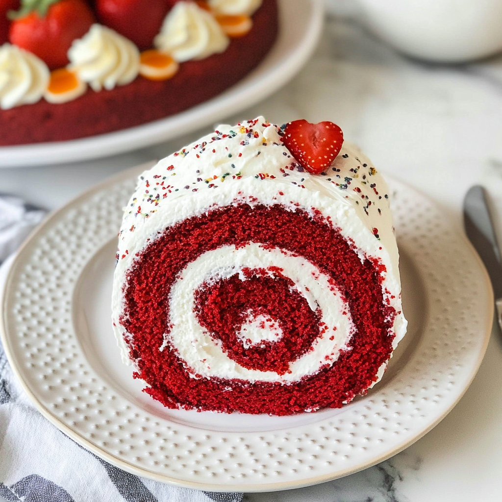 Christmas Red Velvet Cake Roll
