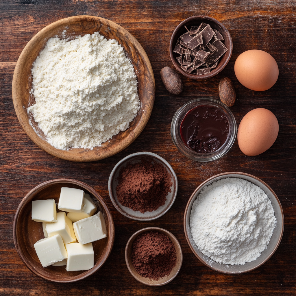 Christmas Red Velvet Cake Roll ingredients