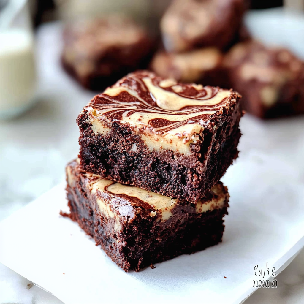 Christmas Red Velvet Oreo Swirl Brownies