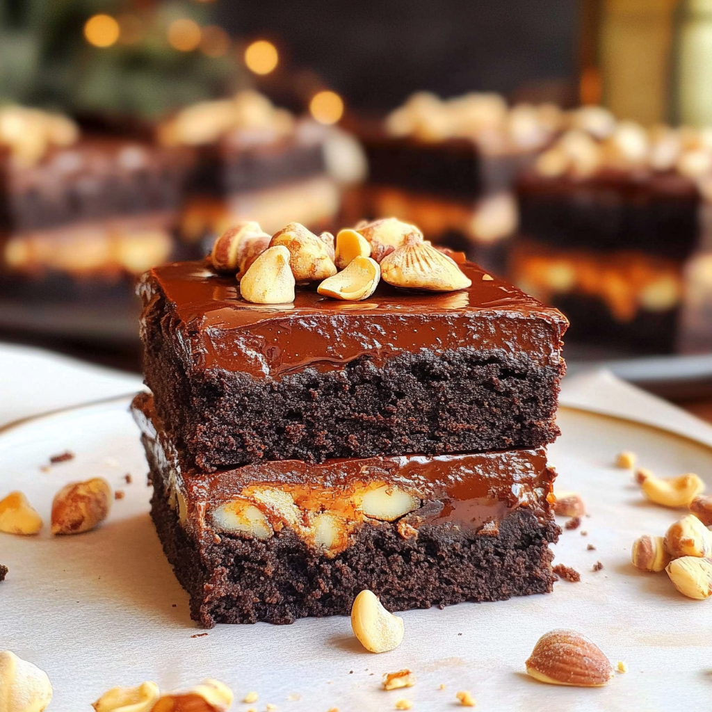 Christmas Snickers Brownies