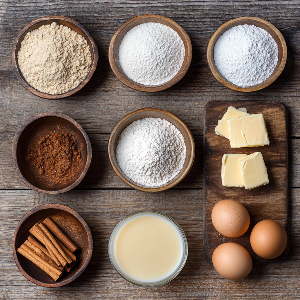 Christmas Spice Cake with Eggnog Buttercream ingredients
