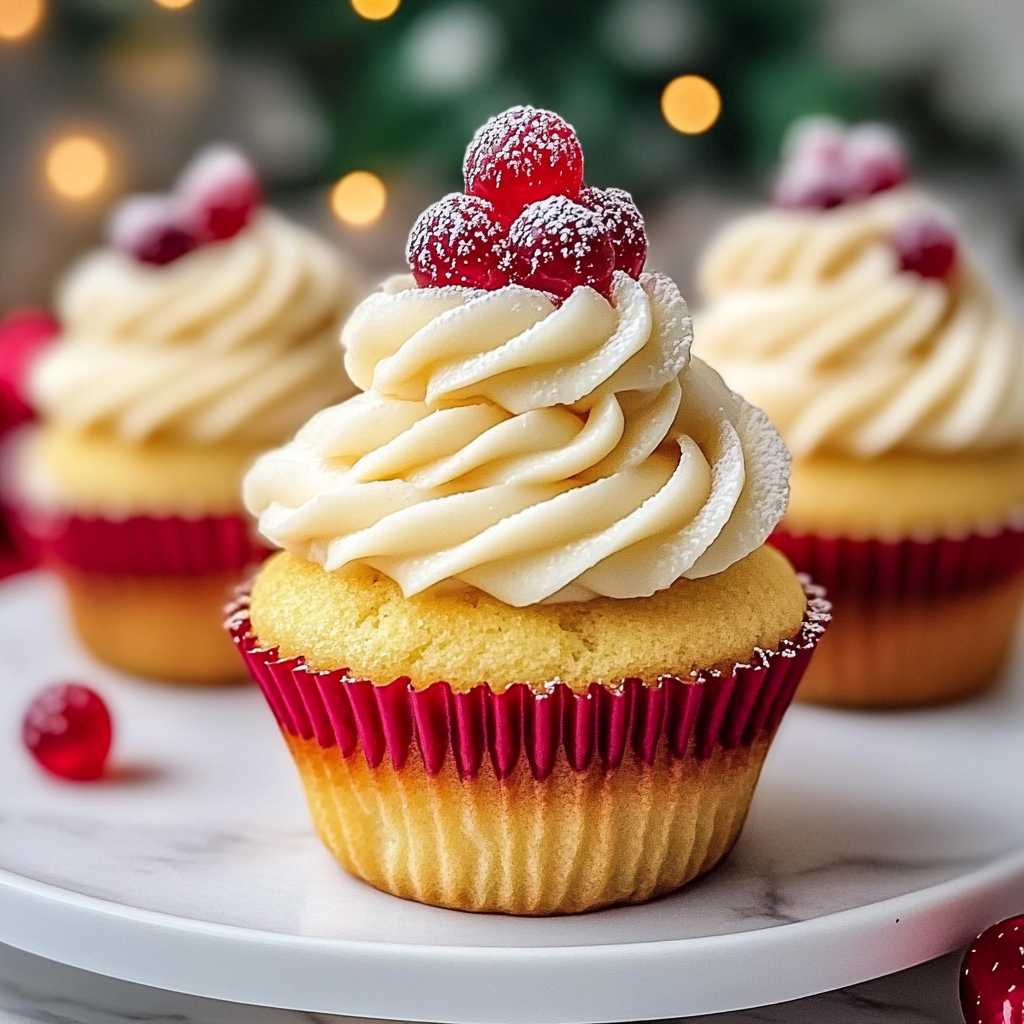 Christmas Vanilla Cupcakes