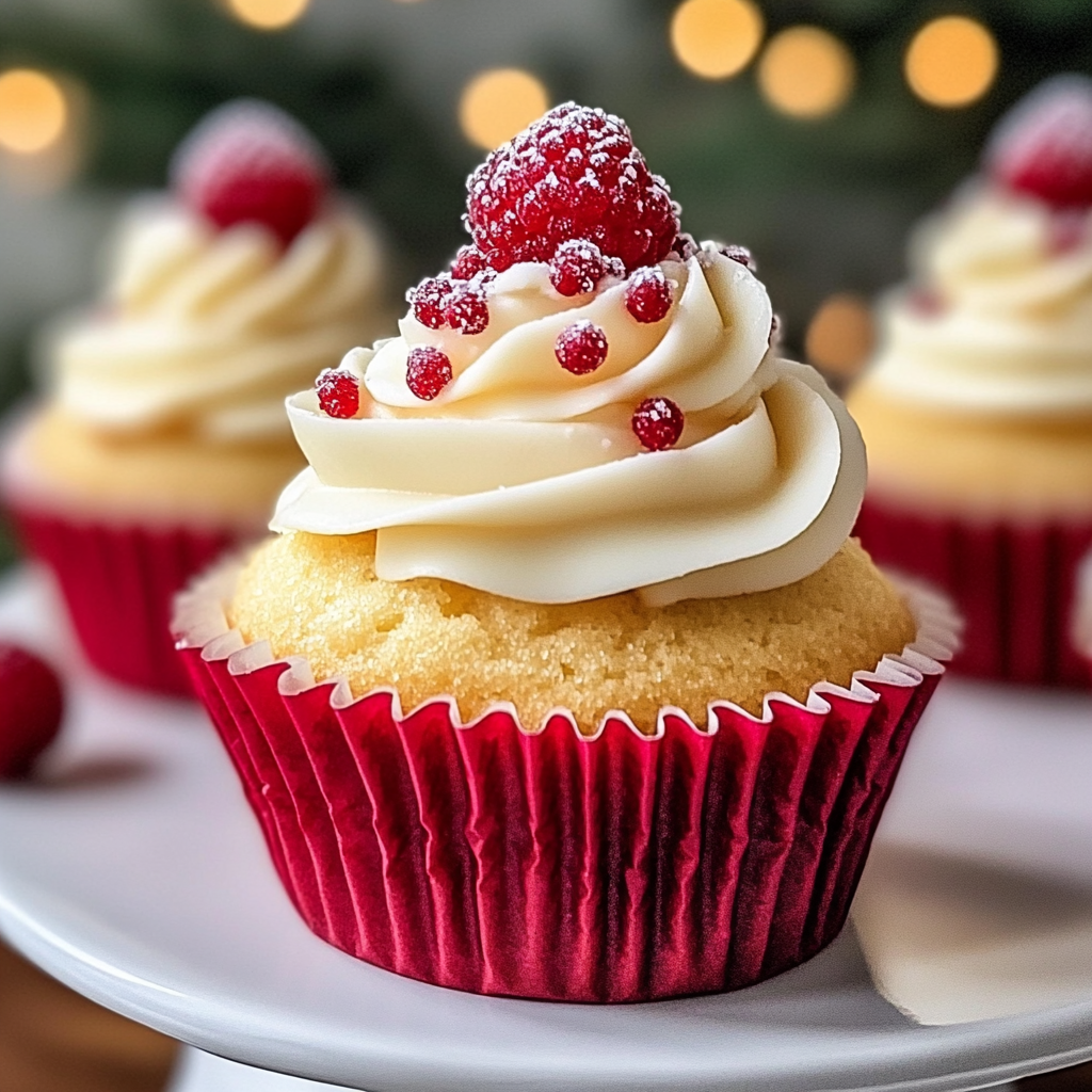 Christmas Vanilla Cupcakes