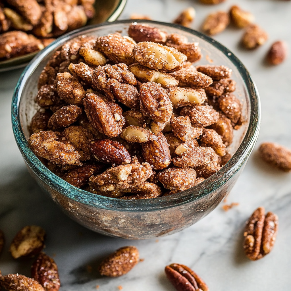 Cinnamon Sugar Candied Nuts