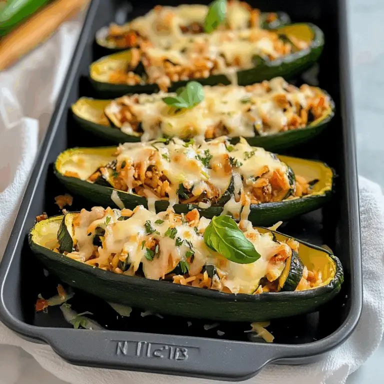 Colorful Orzo Stuffed Zucchini Boats