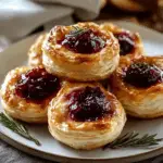Cranberry Brie Puff Pastry Bites