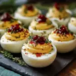 Cranberry Deviled Eggs