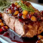 Cranberry Dijon Beef Loin Roast with Apple Cider Glaze