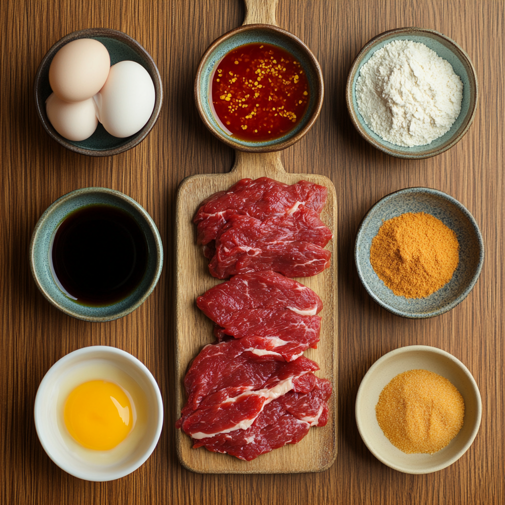 Crispy Chilli Beef ingredients