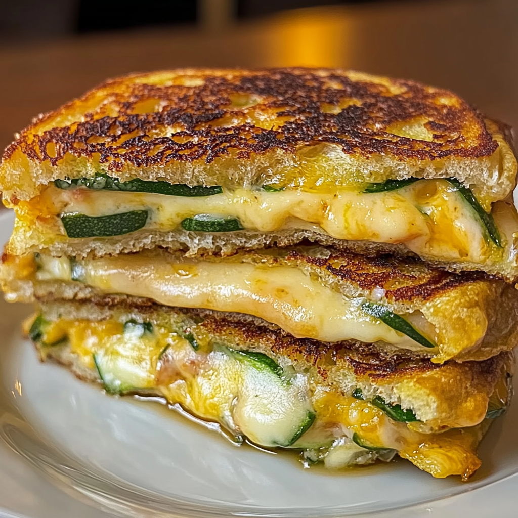 Crispy Zucchini Grilled Cheese Melt