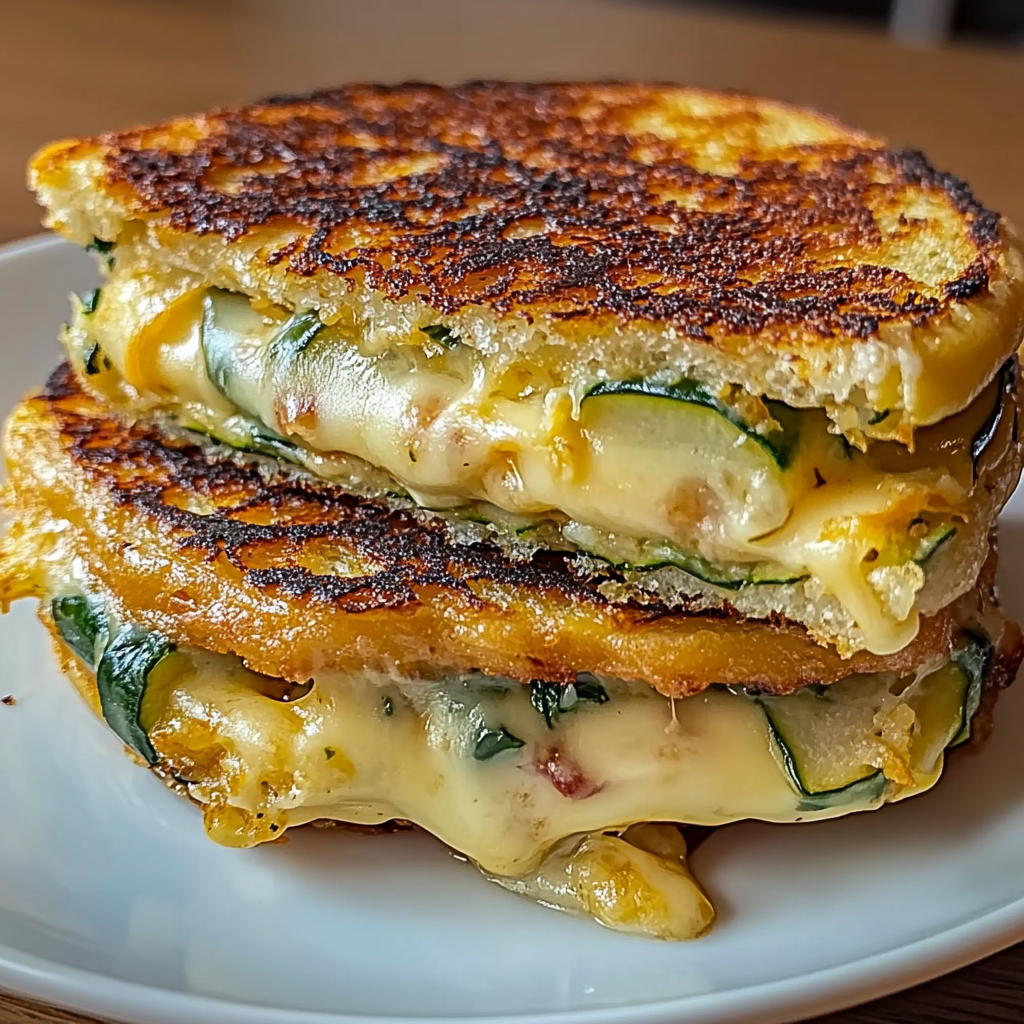 Crispy Zucchini Grilled Cheese Melt