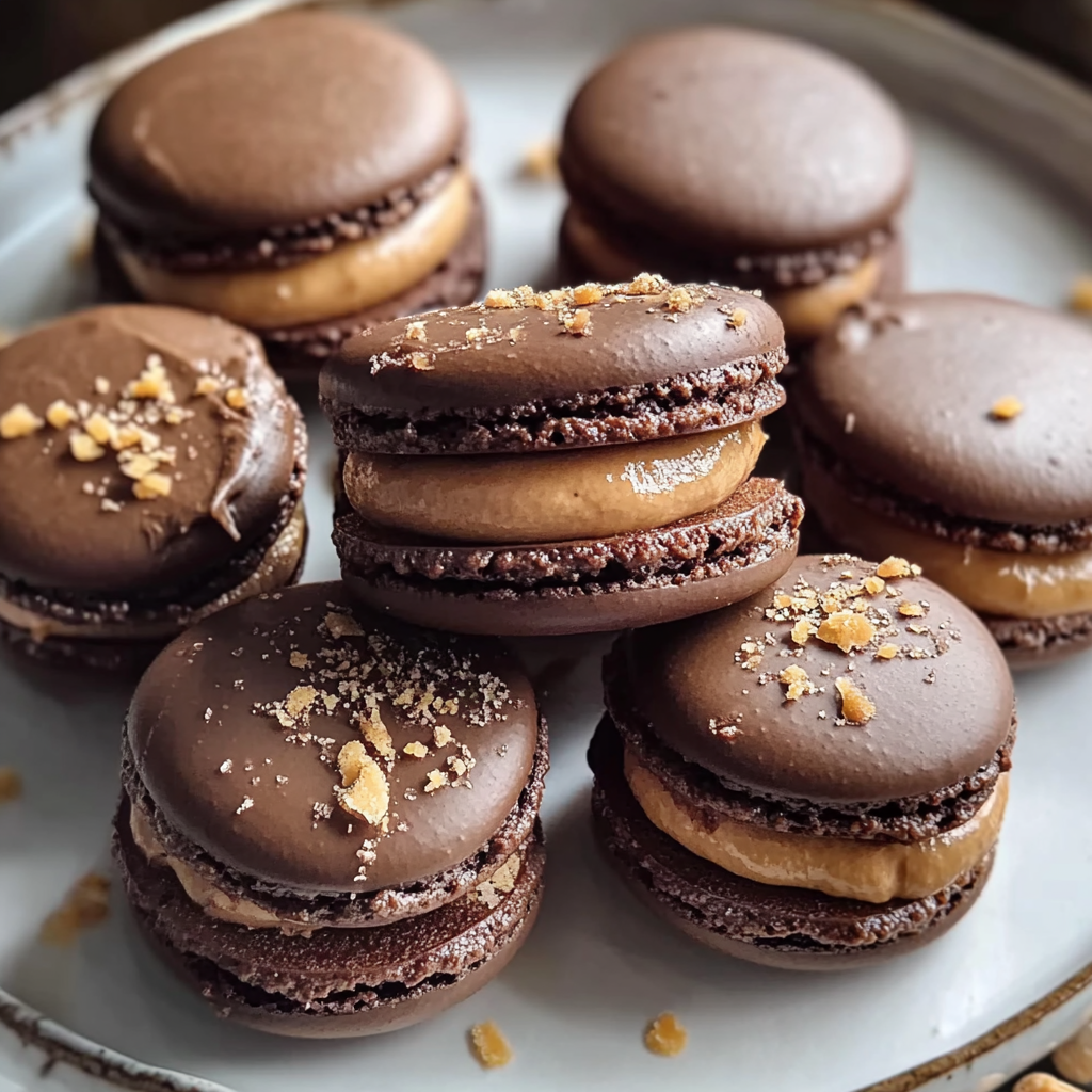 Decadent Chocolate Peanut Butter Macarons