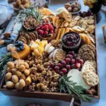 Fall Charcuterie Board with Cranberry Almond Cookie Clusters