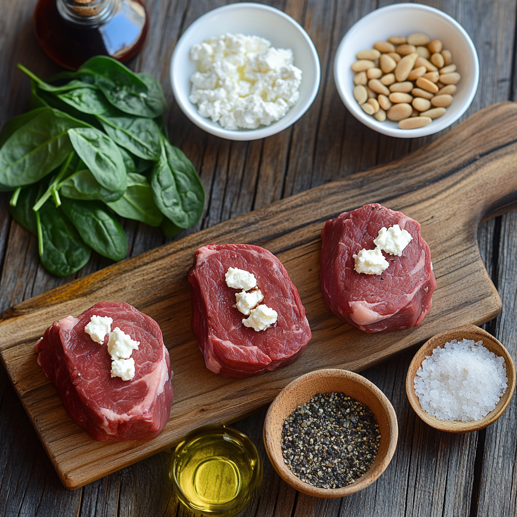 Festive Christmas Stuffed Beef Tenderloin ingredients