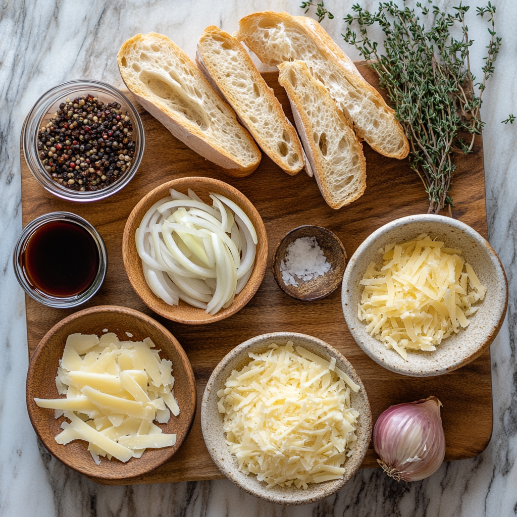 French Onion Stew ingredients