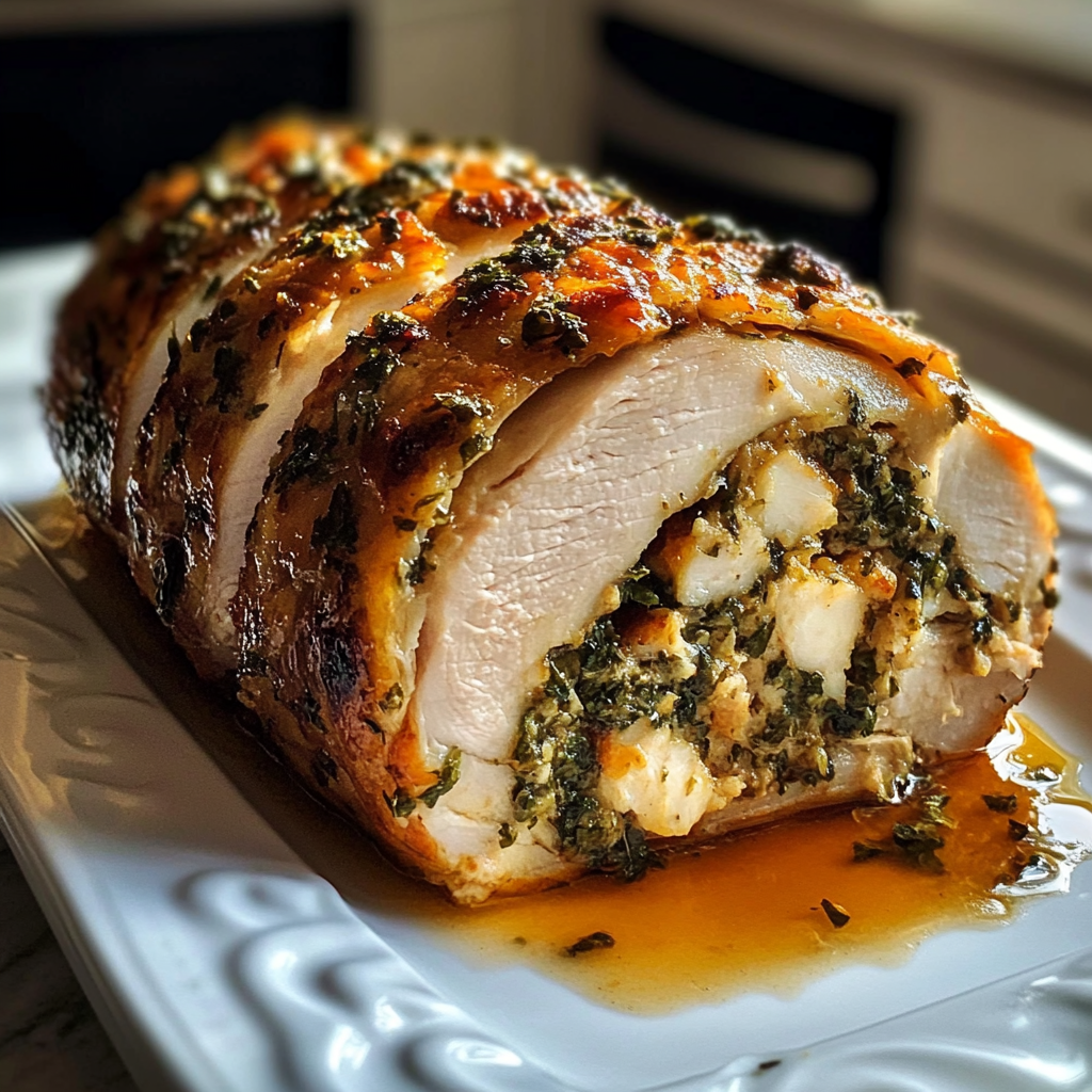 Garlic and Herb Turkey Roulade