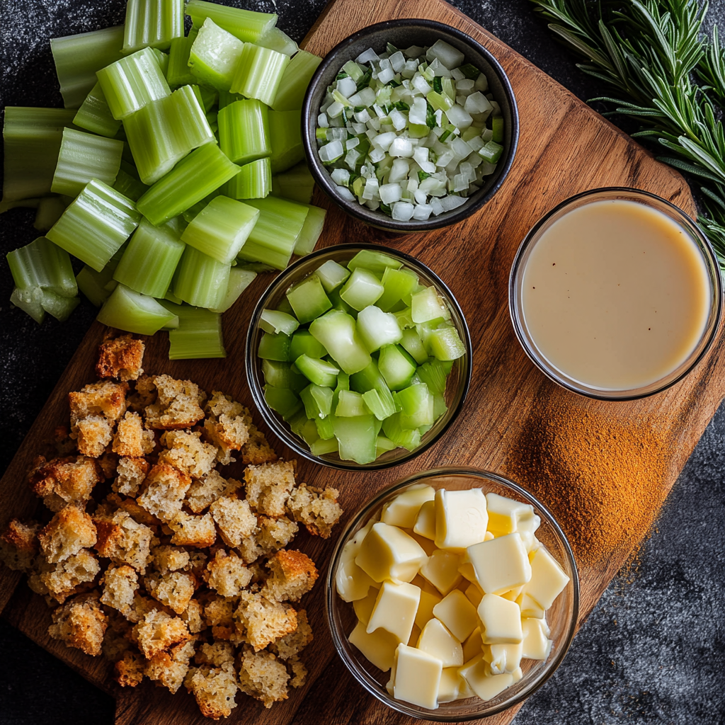 Gravy-Stuffed Stuffing Muffins ingredients