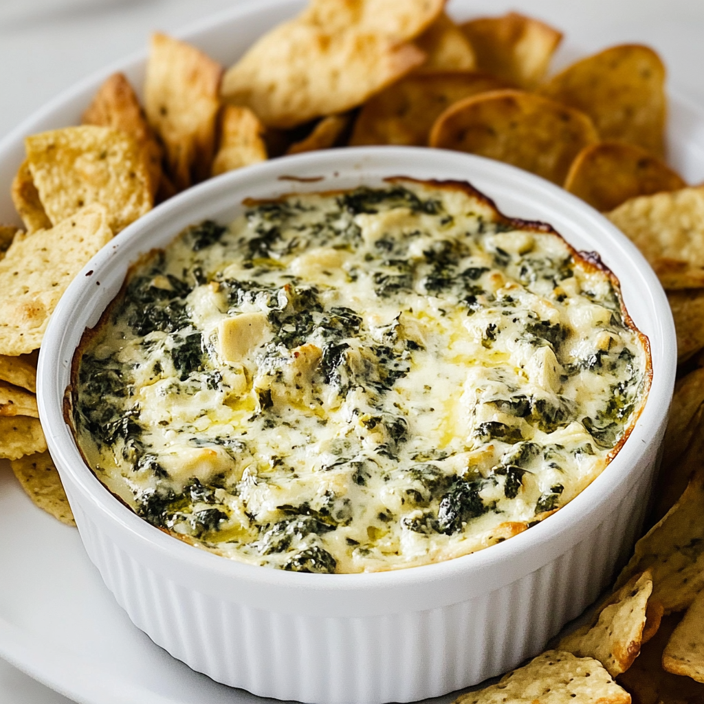 Healthy Spinach Artichoke Dip