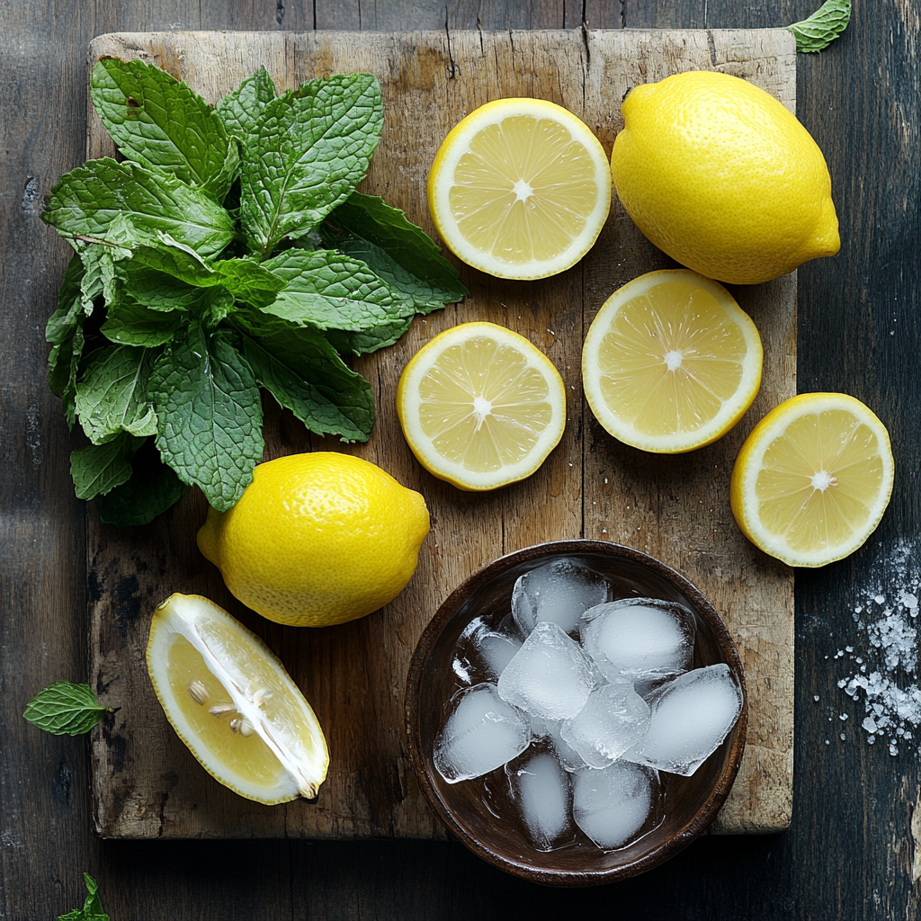 Holiday No-Alcohol Limoncello Spritz ingredients