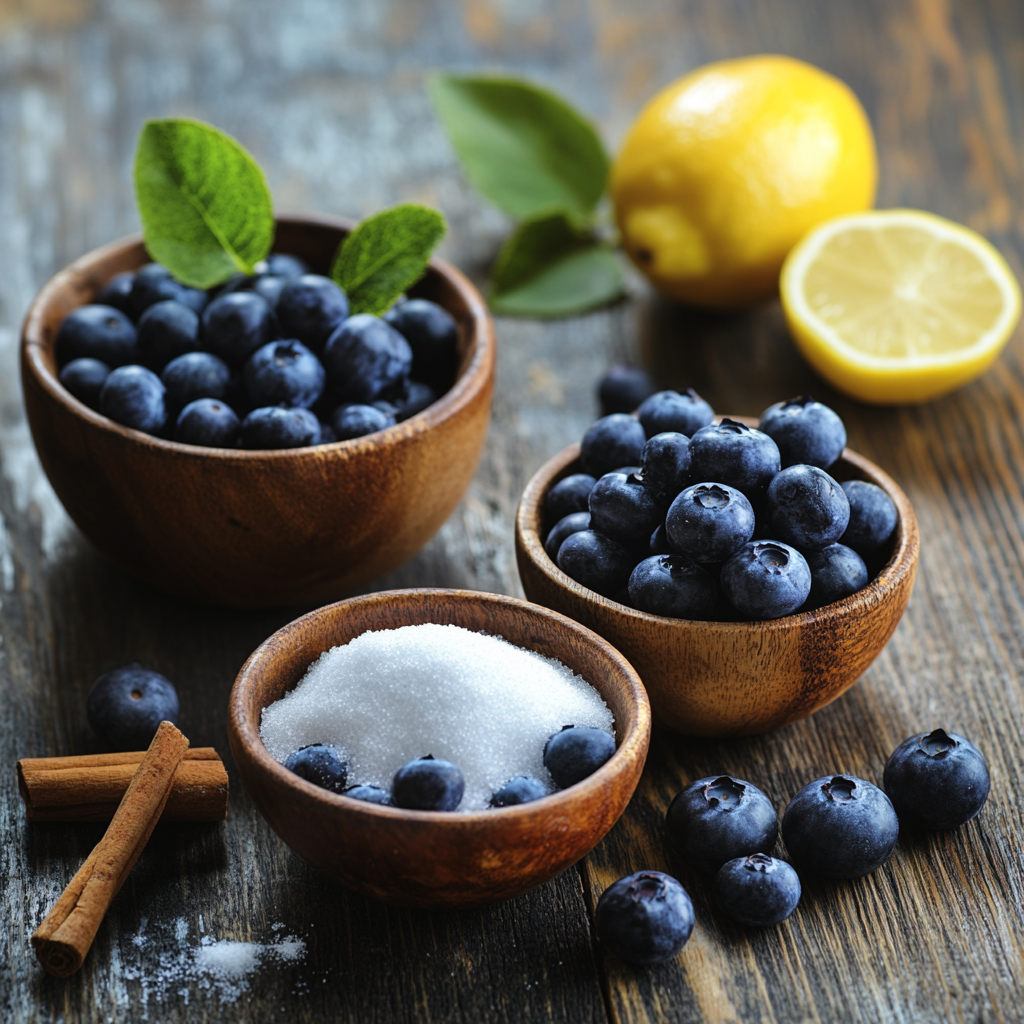 Homemade Blueberry Pie Filling ingredients