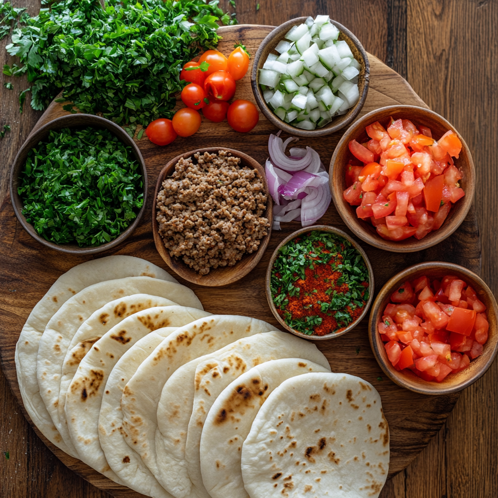 Lebanese Pizza ingredients