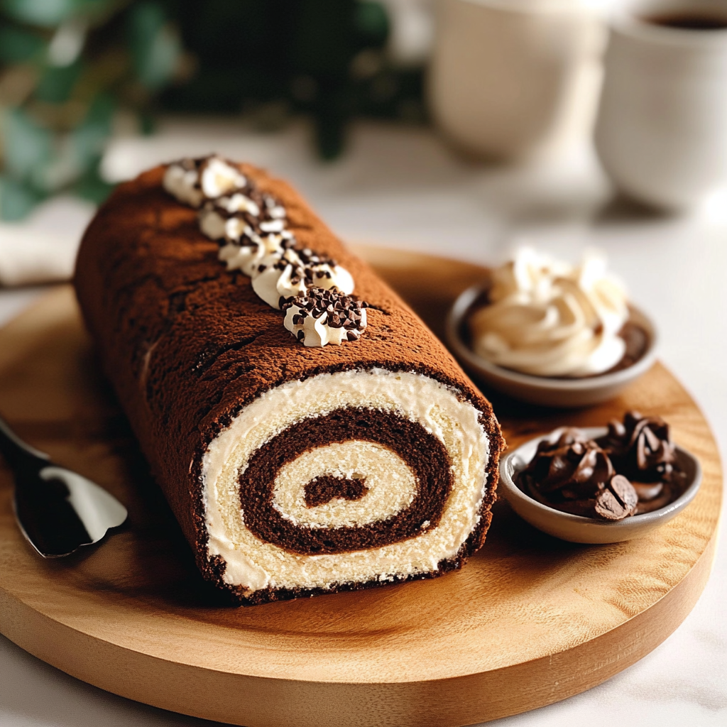 Mocha Roll Cake