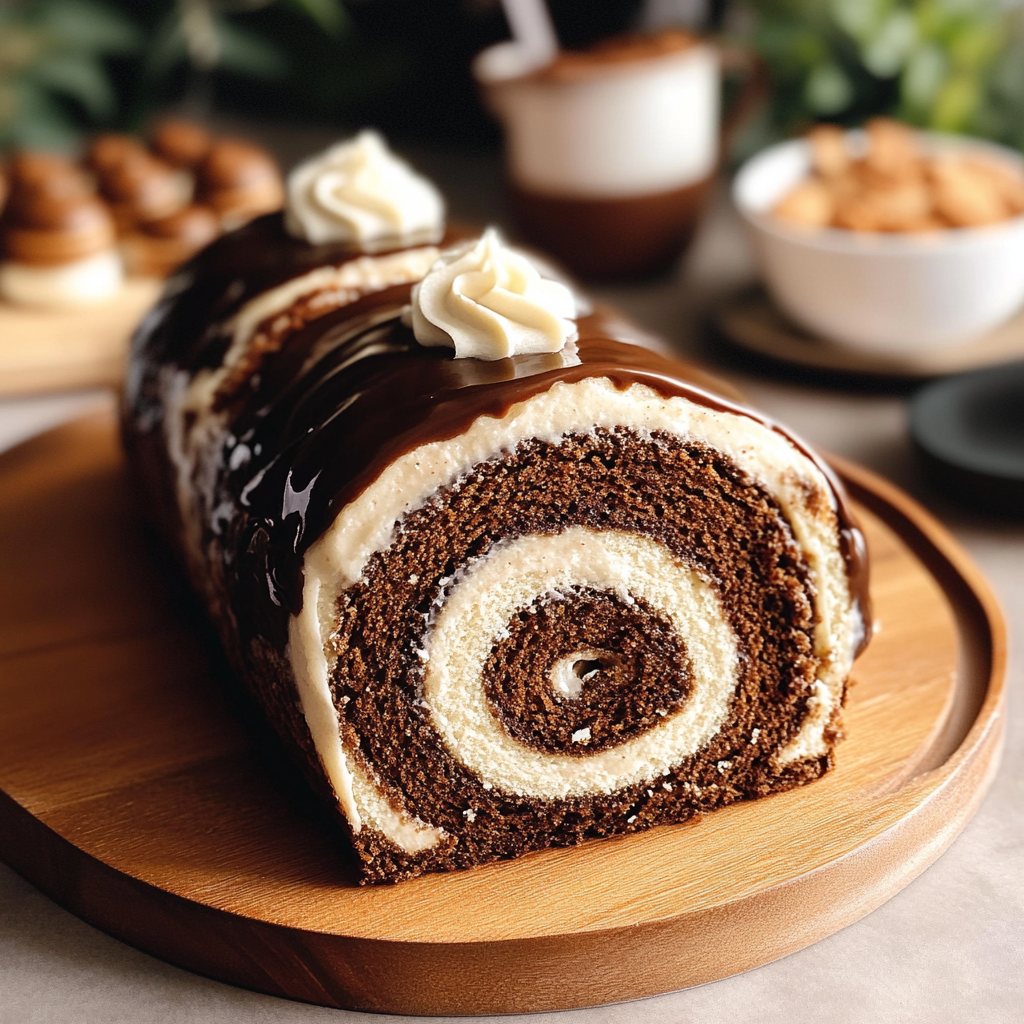 Mocha Roll Cake