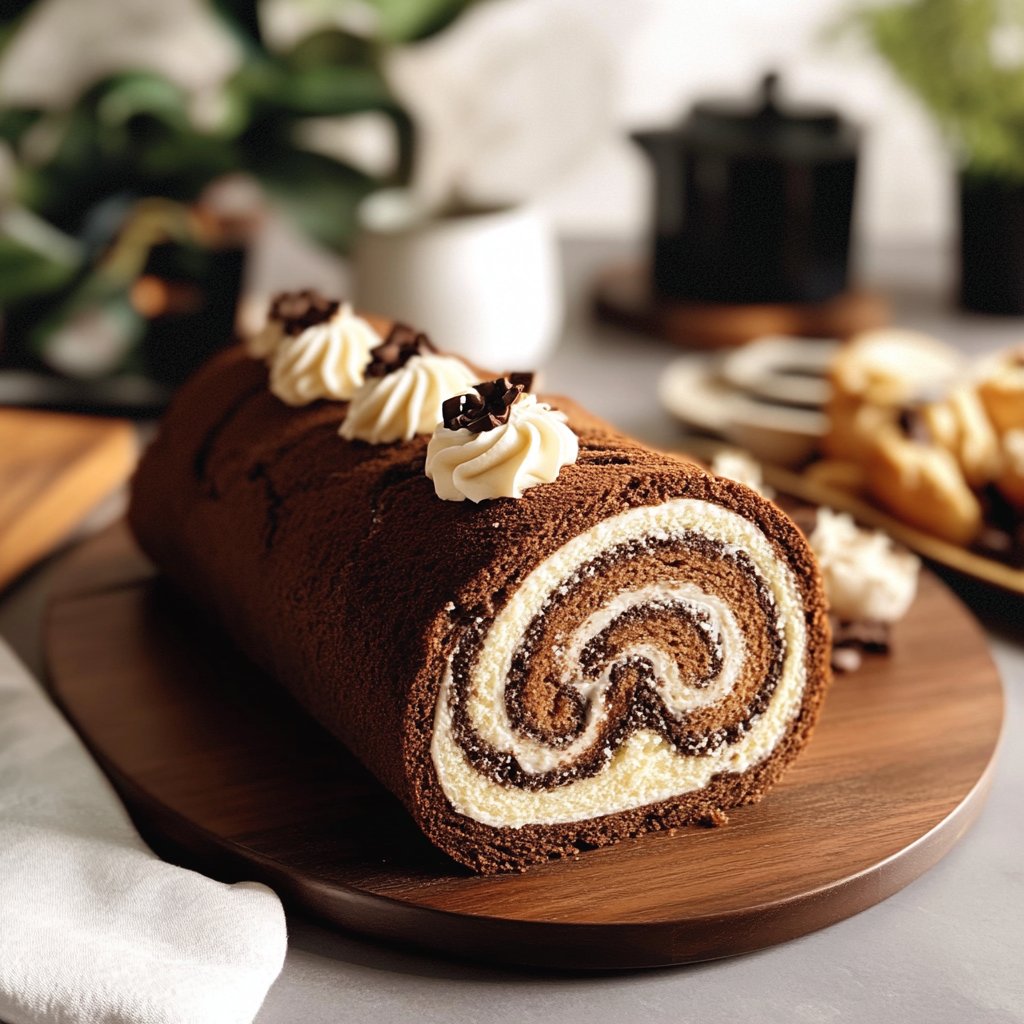 Mocha Roll Cake