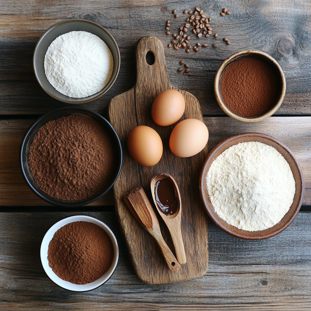 Mocha Roll Cake ingredients