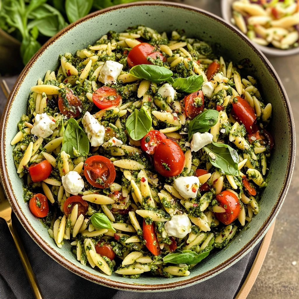Orzo Salad with Pesto