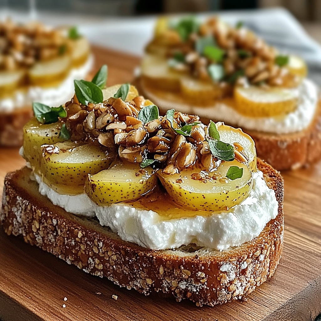 Pear & Honey Ricotta Toast
