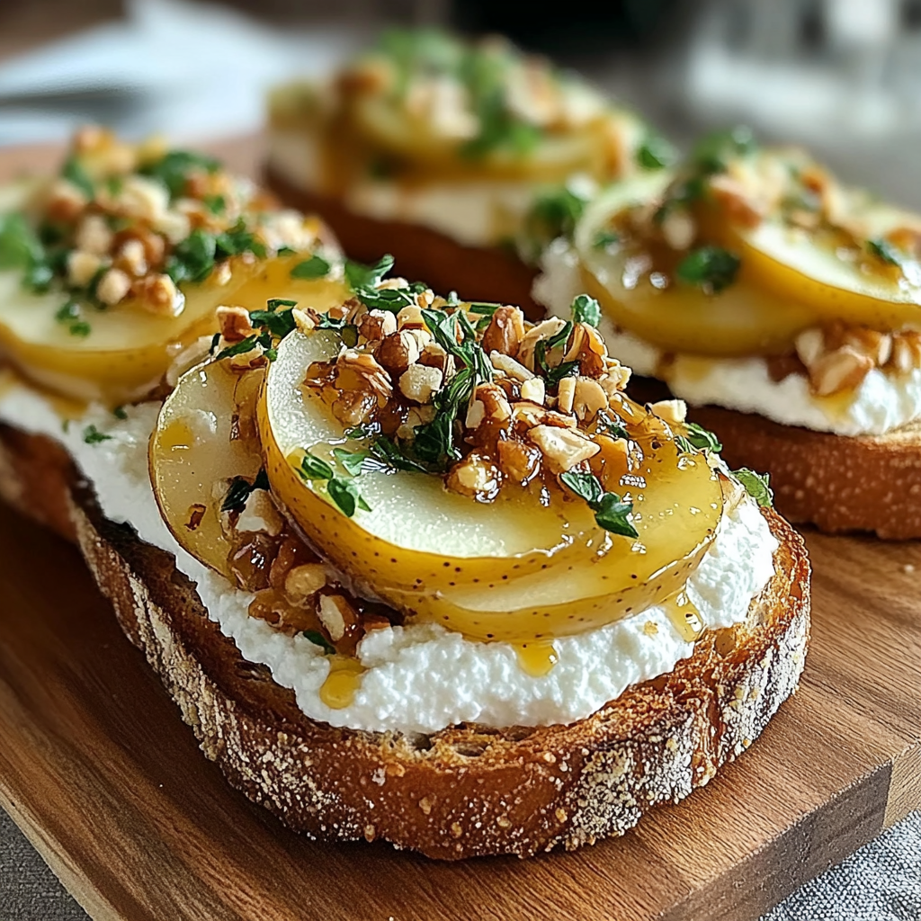 Pear & Honey Ricotta Toast