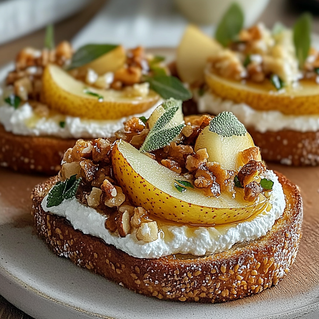 Pear & Honey Ricotta Toast