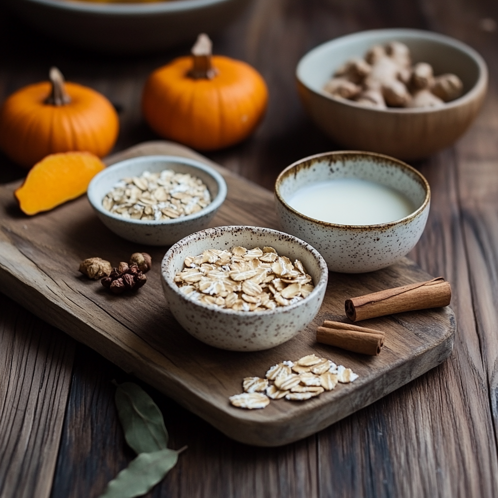 Pumpkin Chai Overnight Oats ingredients