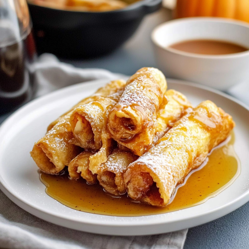 Pumpkin Spice French Toast Roll-Ups