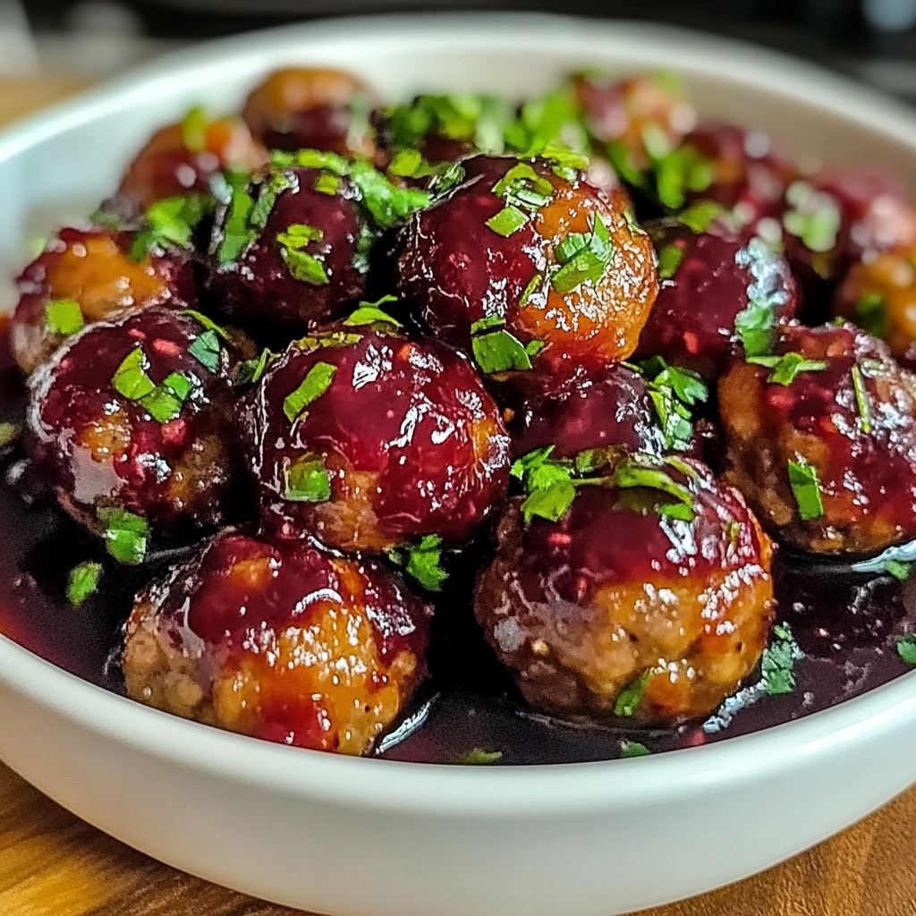 Quick Christmas Cranberry Meatballs
