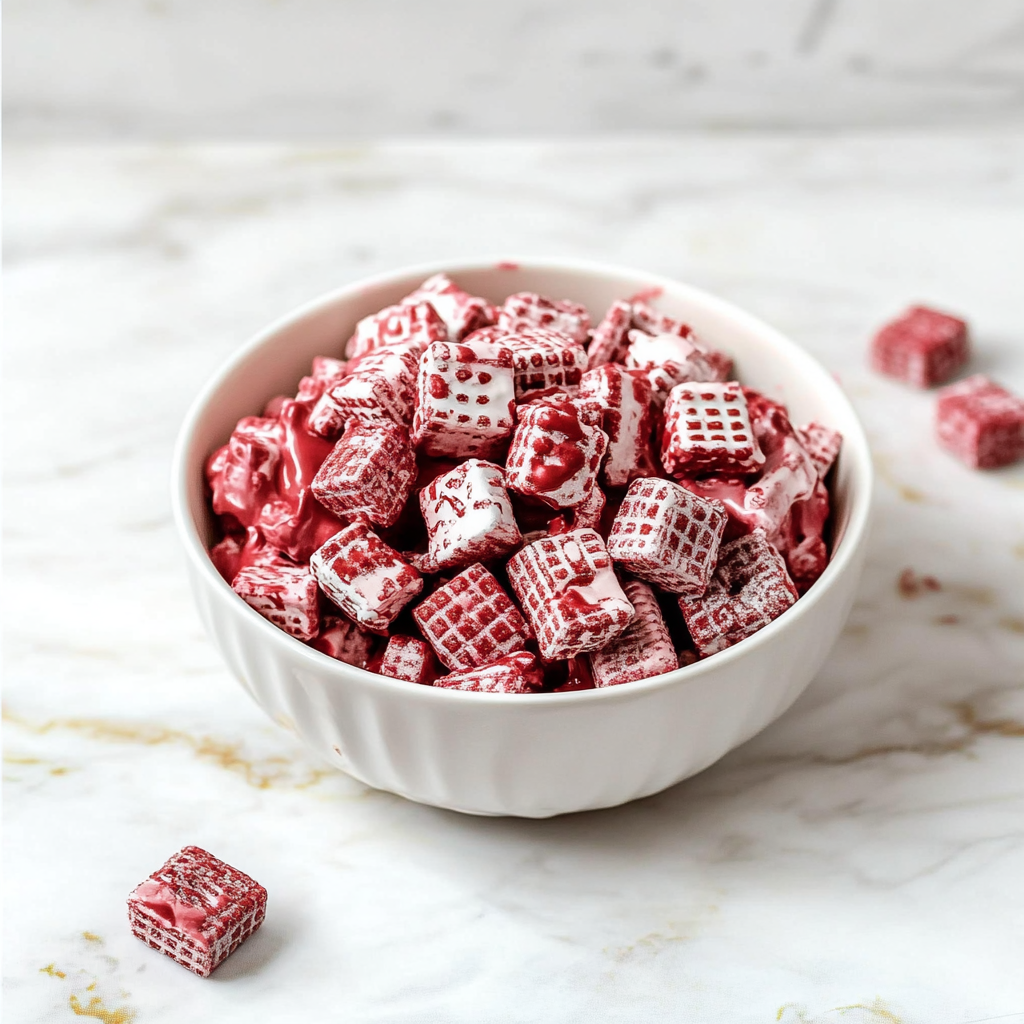 Red Velvet Puppy Chow