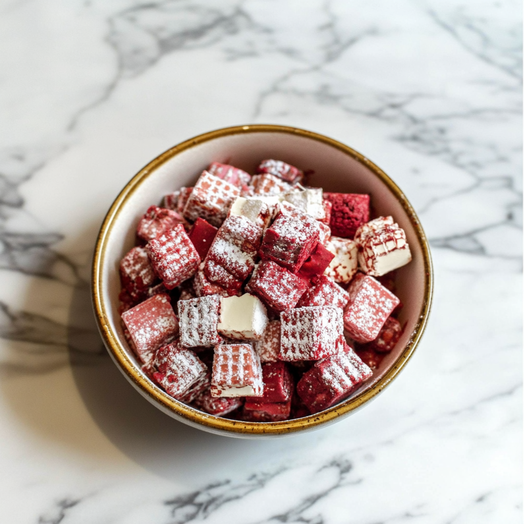 Red Velvet Puppy Chow