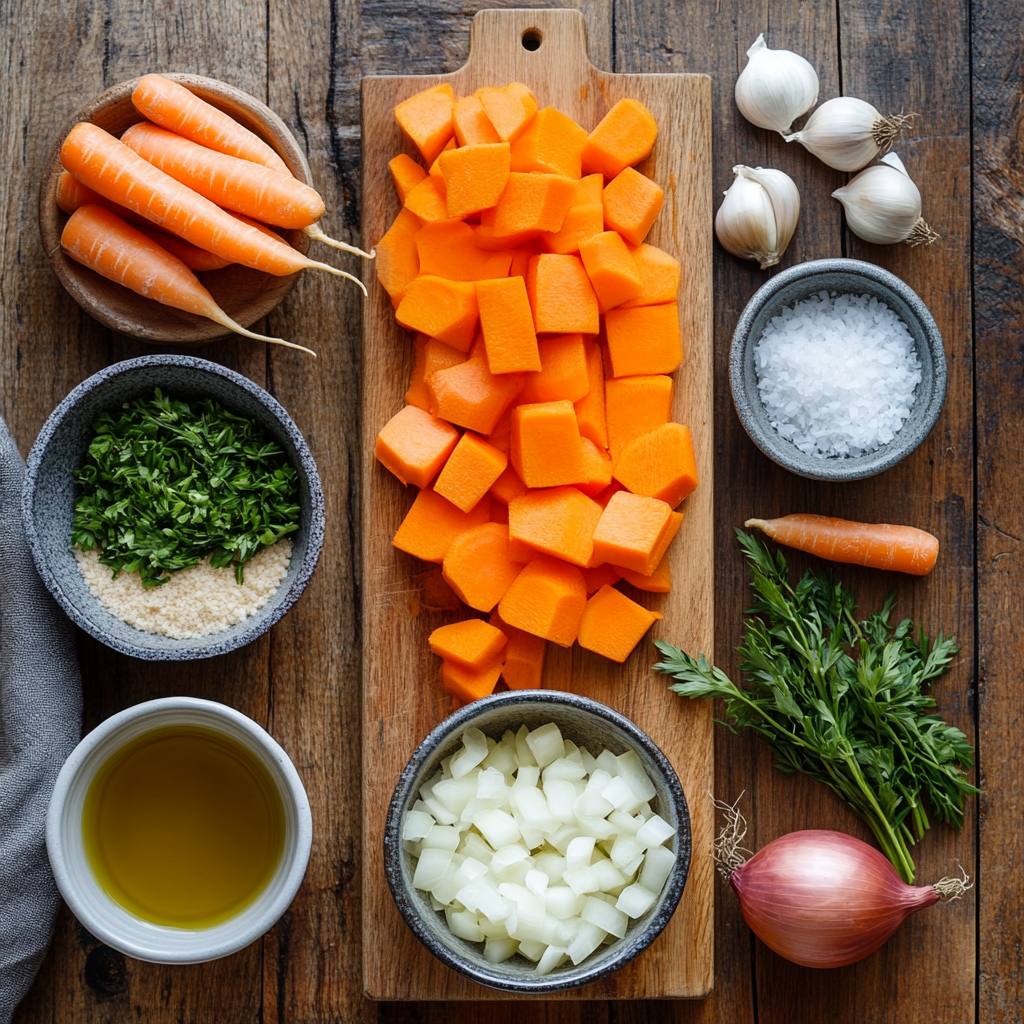 Roasted Carrot Soup ingredients