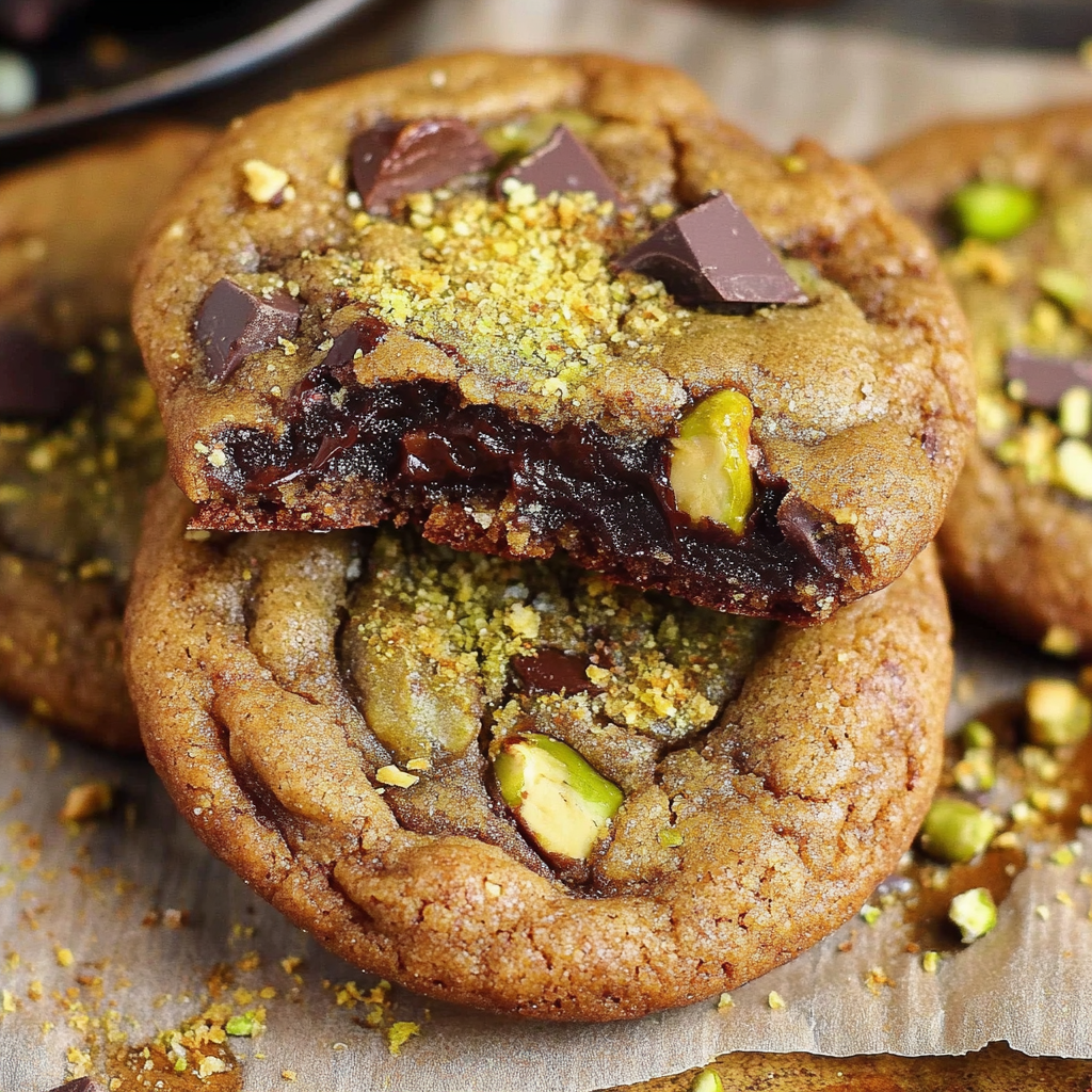 Salted Pistachio Chocolate Chunk Cookies