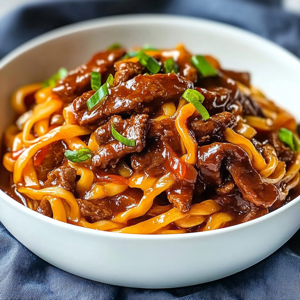 Slow Cooker Korean Beef Noodles