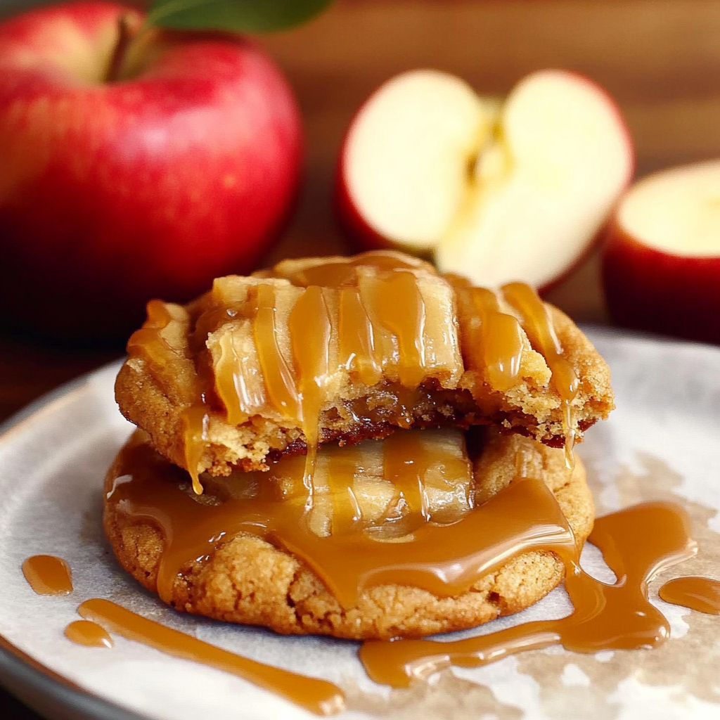 Soft & Chewy Caramel Apple Cookie