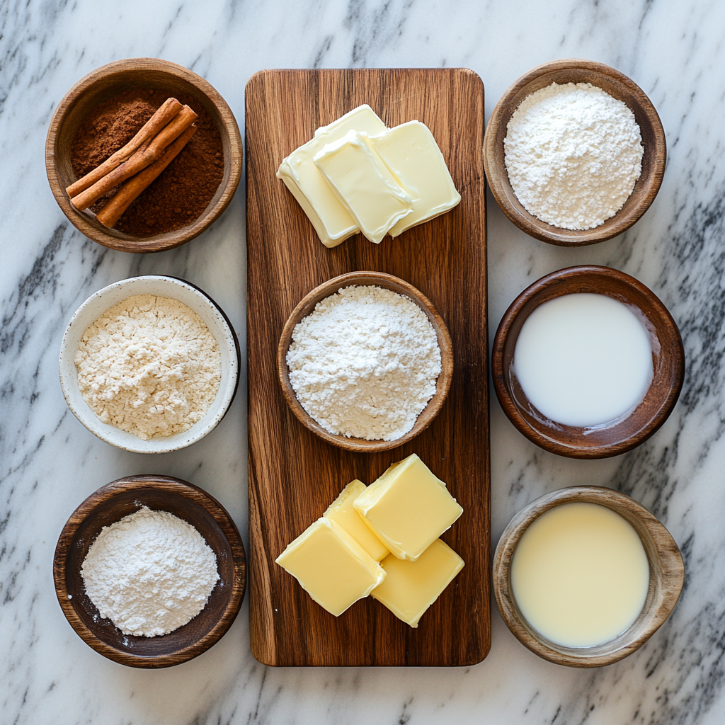 Soft & Gooey Gingerbread Cinnamon Rolls ingredients
