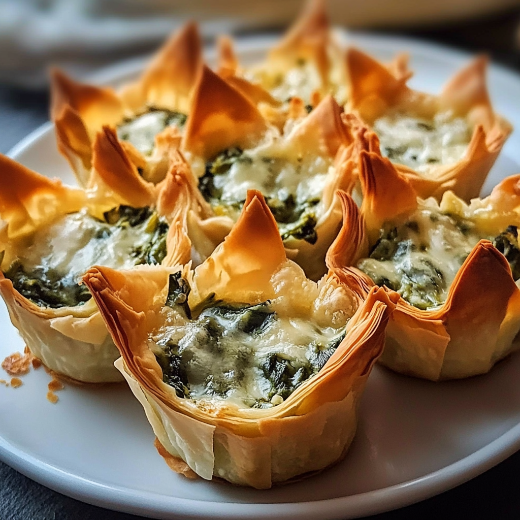 Spinach Artichoke Phyllo Cups