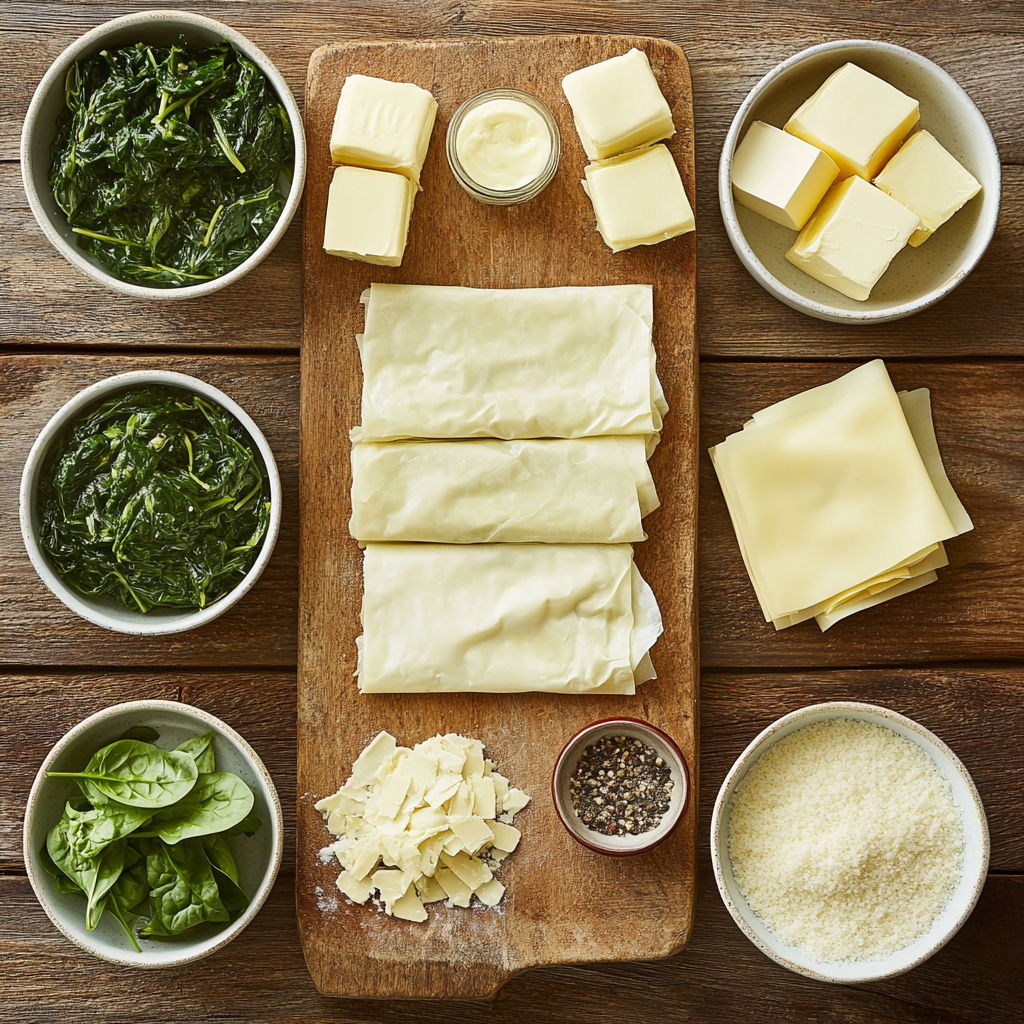 Spinach Artichoke Phyllo Cups ingredients