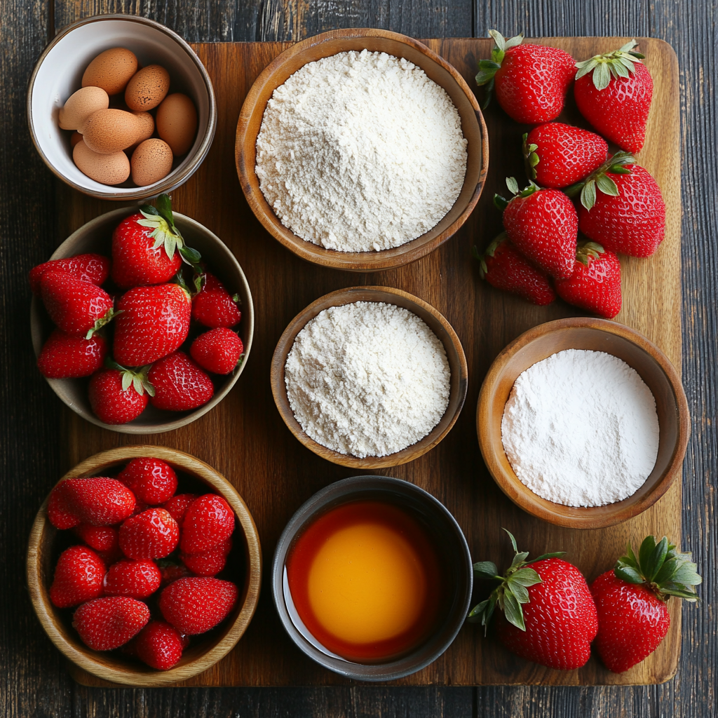 Strawberry Bread ingredients