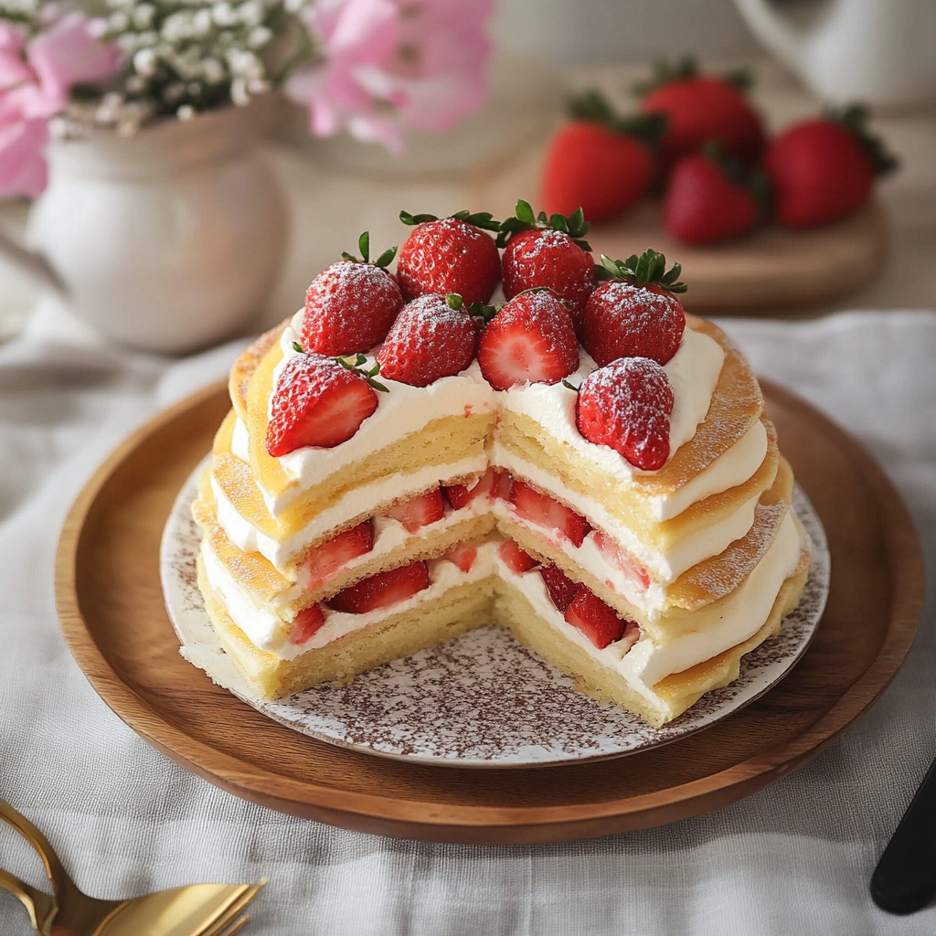 Strawberry Crepe Cake